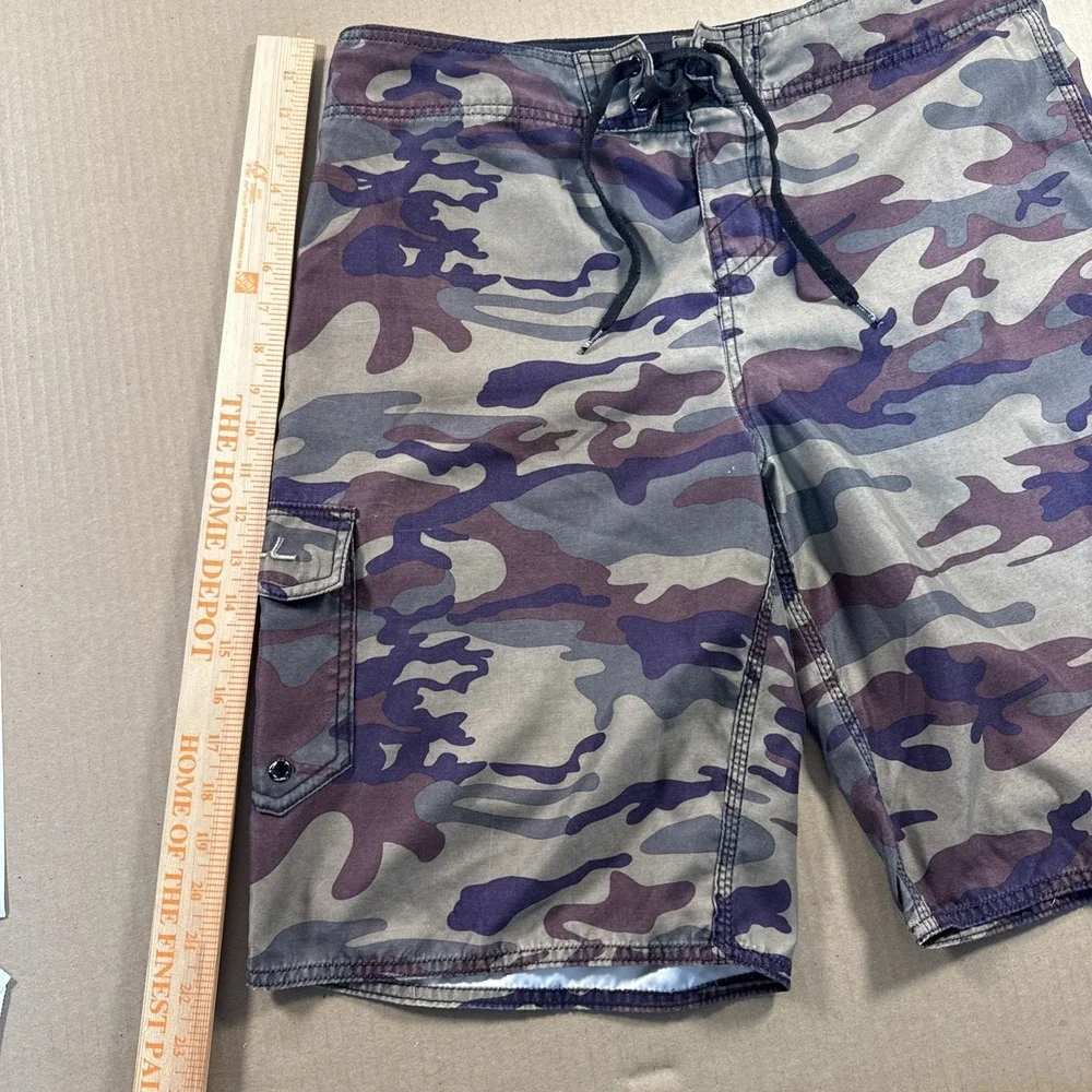 O'Neill Men's Board Shorts, Multi-Camo Print, Drawstring Cargo Pocket